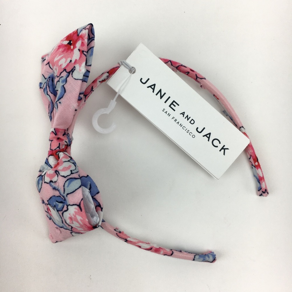 Janie & Jack floral bow headband one size. New